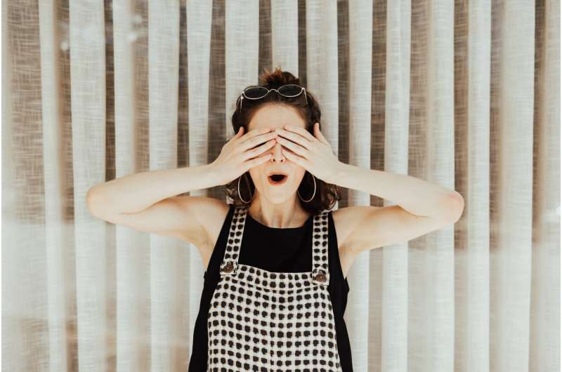 hands over eyes